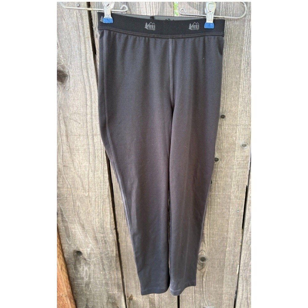 REI Kids Athletic Performance Leggings Grey Striped Stretch Size S-8